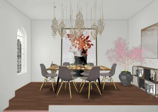 Tiny dining room Design Rendering