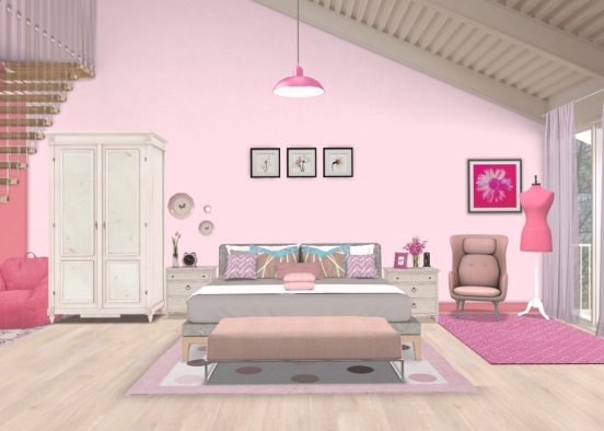Lina’s Bedroom  Design Rendering