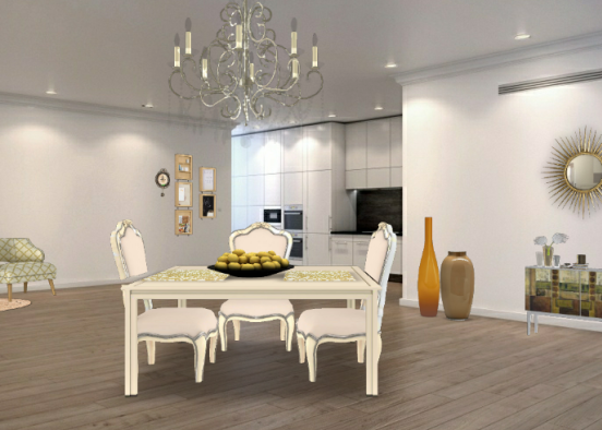 Exquisite dining room Design Rendering
