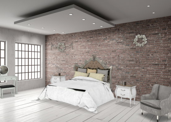 Glam Bedroom Design Rendering