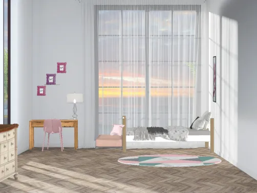 Pink bed