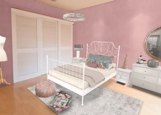 pinky bedroom Design Rendering