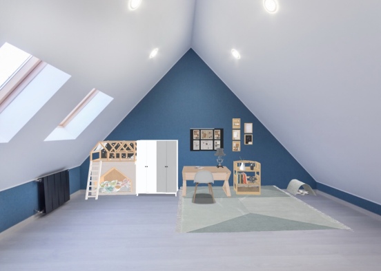 Roof Children’s Room Design Rendering