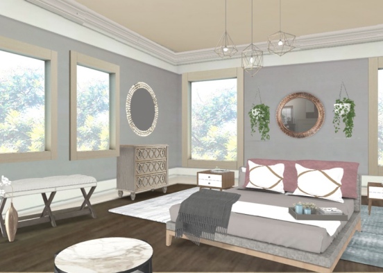 remodeled modern farm bedroom Design Rendering