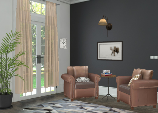 kinda minimalistic living room Design Rendering