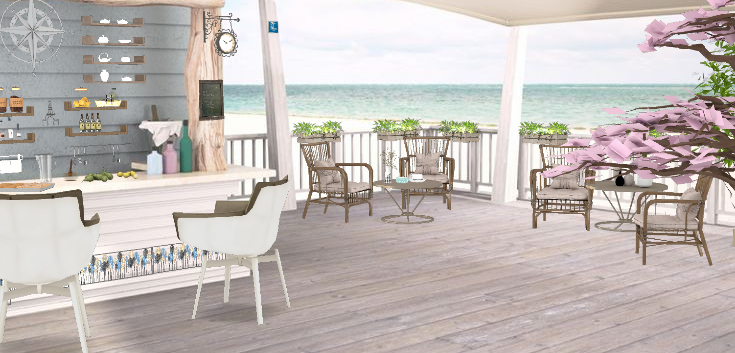 Seaside cafe  Design Rendering