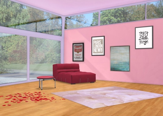 Romantic living room Design Rendering
