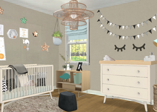 Baby room. Design Rendering