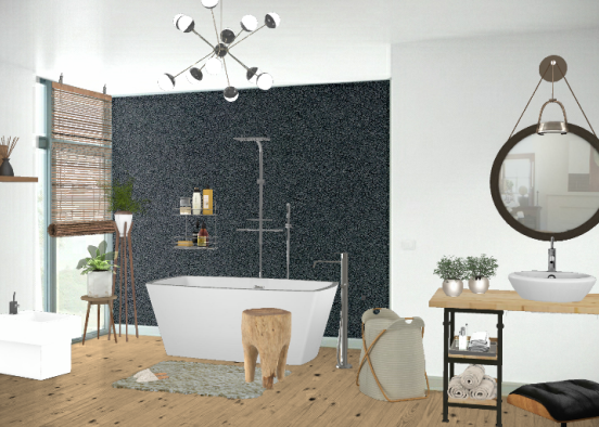 Nordic bath. Design Rendering
