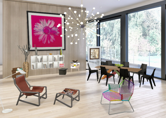 Livingroom modern Design Rendering
