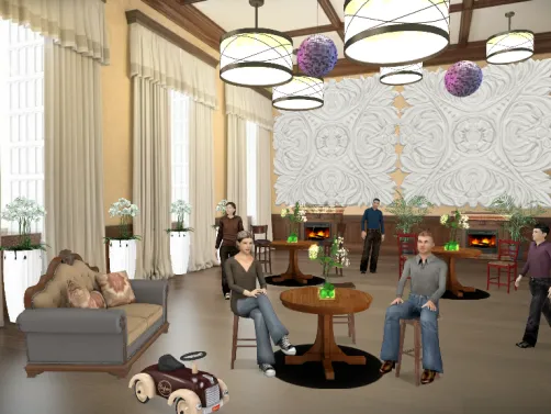 Reception in old ballroom