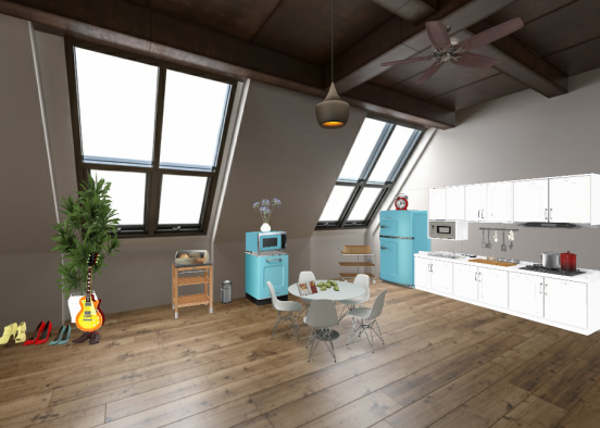 My little kitchen,do you like it? Design Rendering