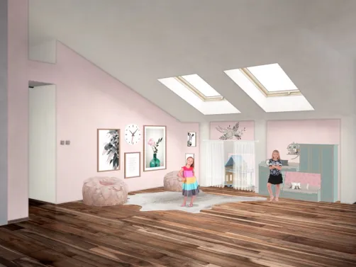 to twin girl room with so much pink 