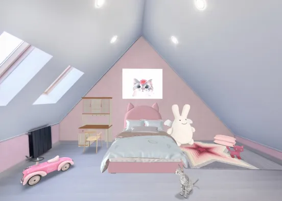 Little Girl bedroom Design Rendering