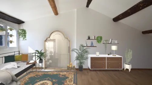 cozy plant filled room