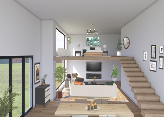 Welcoming  Loft Apartment 🌿 Design Rendering