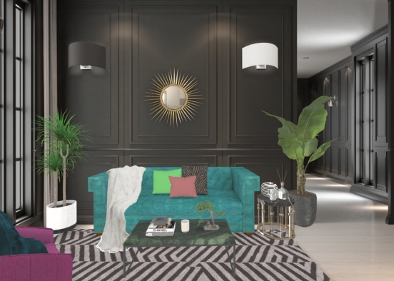 Quil Funky Room Design Rendering
