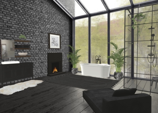 Bathroom Goals🖤🖤🖤 Design Rendering
