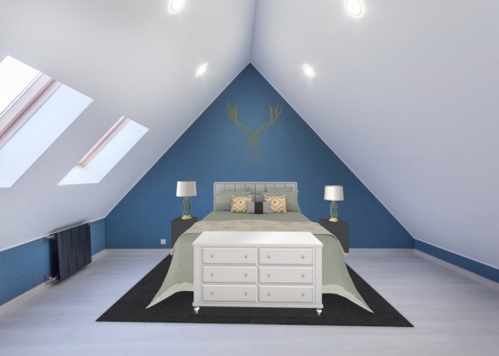 Simplistic Hotel Room Design Rendering