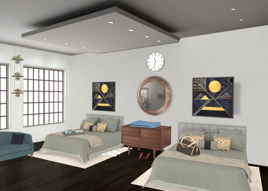 Luxury Hotel Room 2 Design Rendering