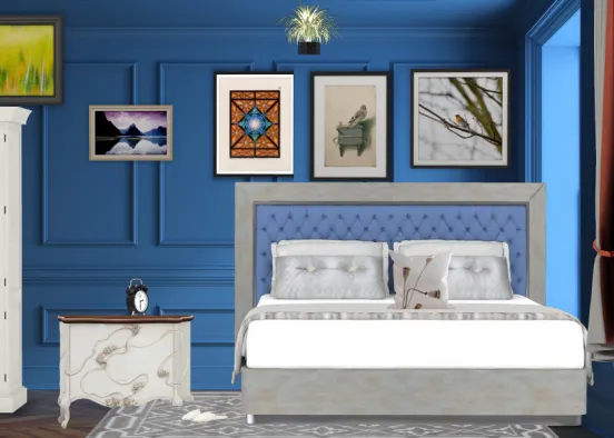 Elegant bedroom  Design Rendering