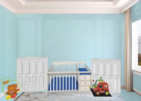 Bedroom for your baby Design Rendering