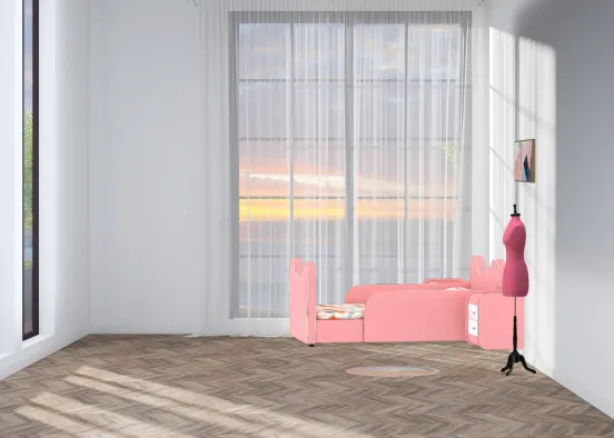The bedroom for your little girl  Design Rendering