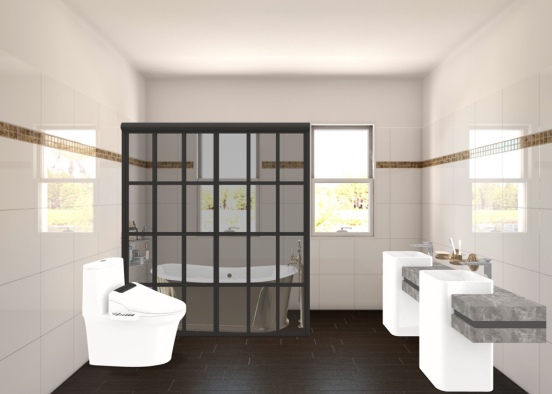 hotel bathroom  Design Rendering