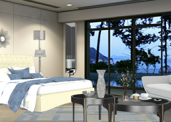 Bedroom at the guest house Design Rendering