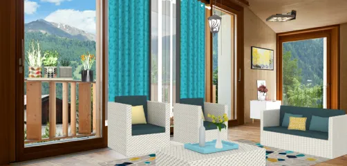 Outdoor furniture on the inside