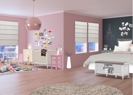 bedroom- nursery Design Rendering
