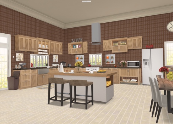 kitchen space  Design Rendering
