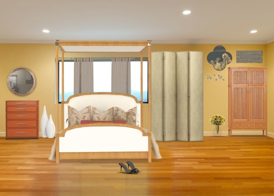 Chinese bed design Design Rendering