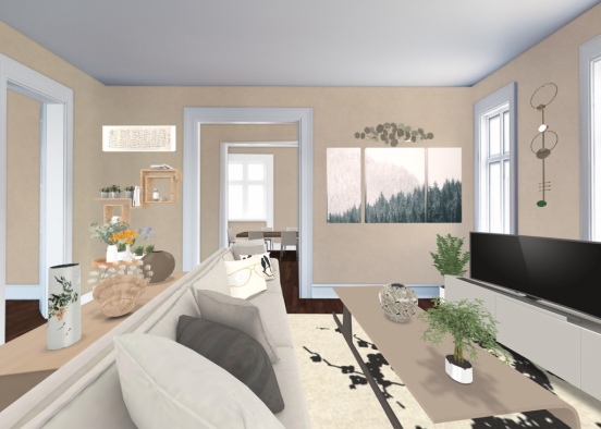 nice small living room Design Rendering