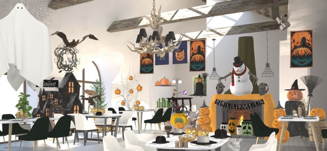 Halloween Cafe Decoration 