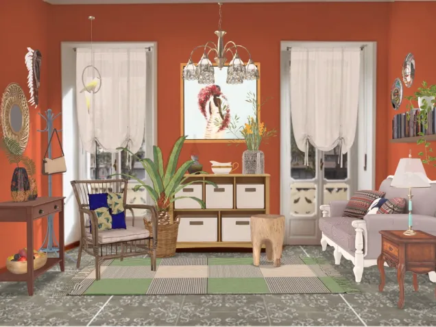 Casa Mineira..colorida, com textura e confortável!🦜🦜🇧🇷🇧🇷