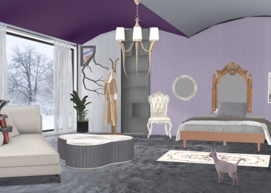 very formal bedroom  Design Rendering