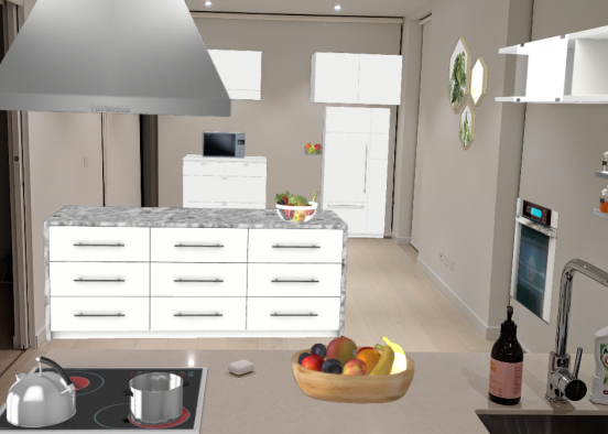 Contemporary kitchen Design Rendering