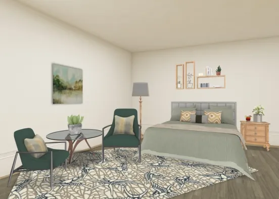 green styled room  Design Rendering