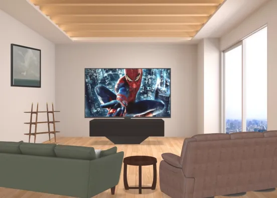 TV ROOM Design Rendering