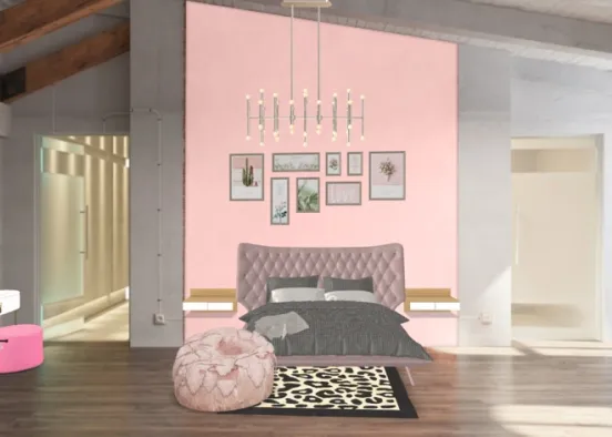 pink bedroom for twins💗 Design Rendering