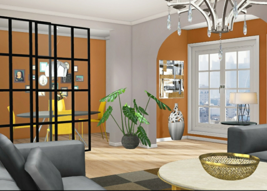 Dining and living room💛 Design Rendering
