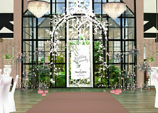 Beautiful wedding Hall 💒 Design Rendering