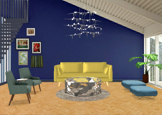 Simple livingroom Design Rendering
