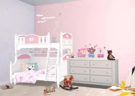 cute messy twin toddlers room   Design Rendering