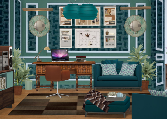 Turquoise relaxing room💙💙 Design Rendering