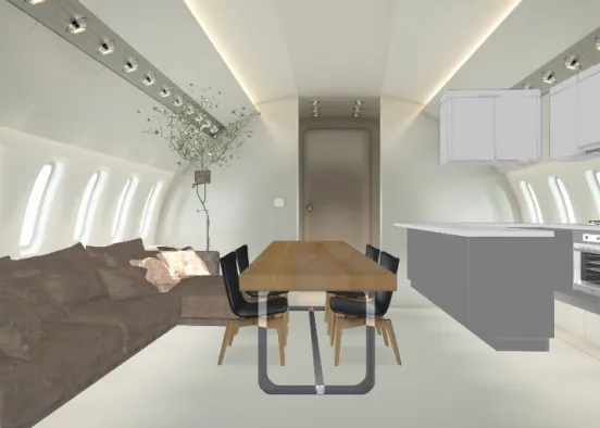 Airplane kitchen Design Rendering