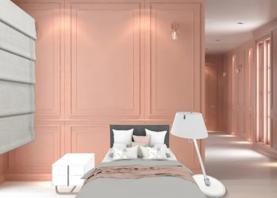 Pink bedroom Design Rendering