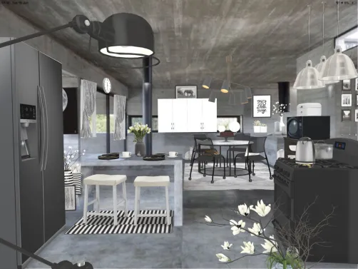 Bryson... 🖤&🤍 Kitchen...  #TheConcreteChallenge