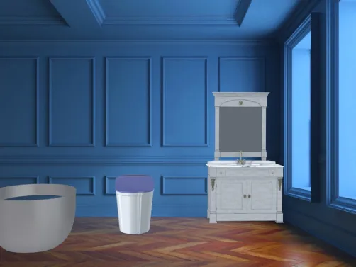 blue bath